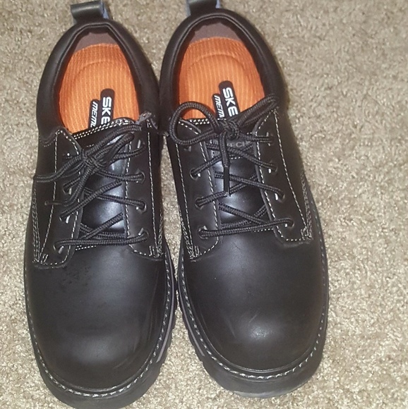skechers memory foam leather shoes